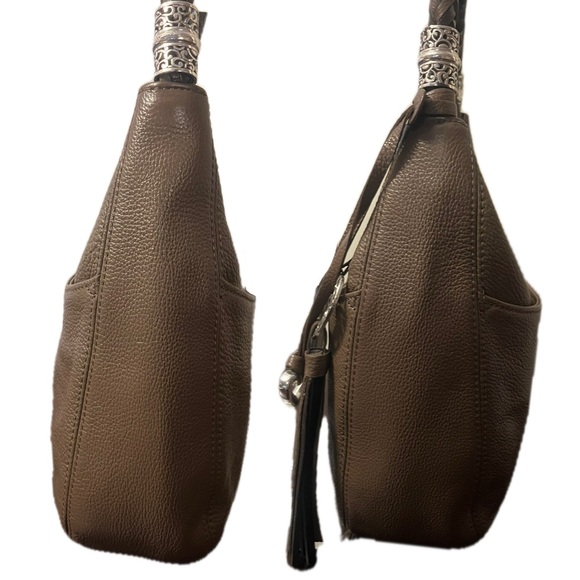 Brighton Barbados Ziptop Hobo Brown - Picture 4 of 13